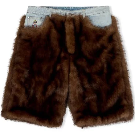 Kidsuper Fur Shorts Brown