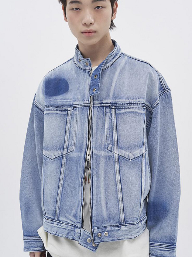 Denim Slim Biker Jacket