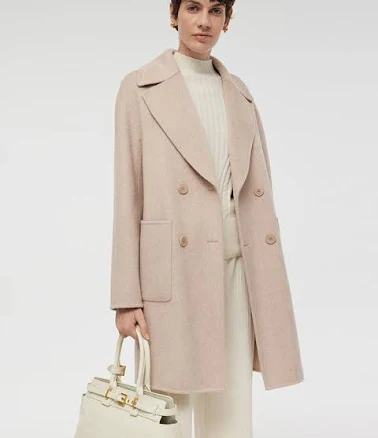 Wool Alpaca Double-Breasted Coat