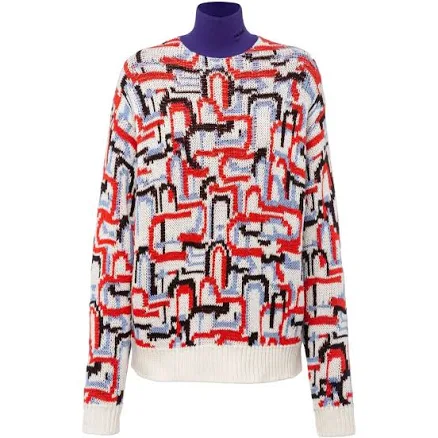 Prada abstract pattern intarsia jumper