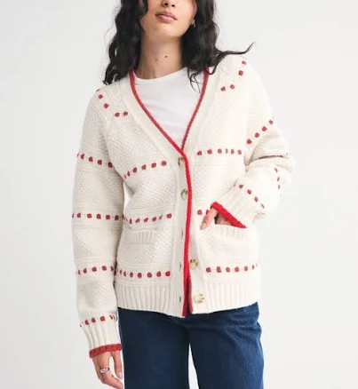 Abercrombie & Fitch Women's Dad V-Neck Cardigan