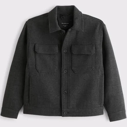Abercrombie & Fitch Men's Wool-Blend Trucker Jacket
