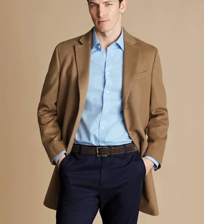 Charles Tyrwhitt Men's Pure Over Wool Coat