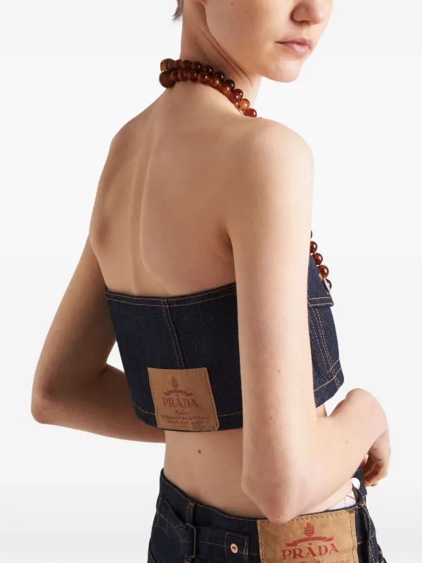 Denim Bustier Top