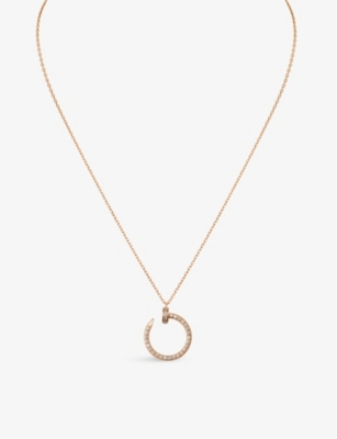 Juste un Clou 18ct rose-gold diamond-paved necklace