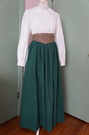 Flannel 3 Gored Comfort Drawstring Maxi Skirt