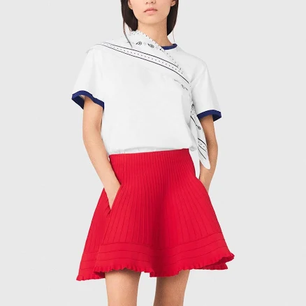 Maje Women's Compact Knit Short Skirt