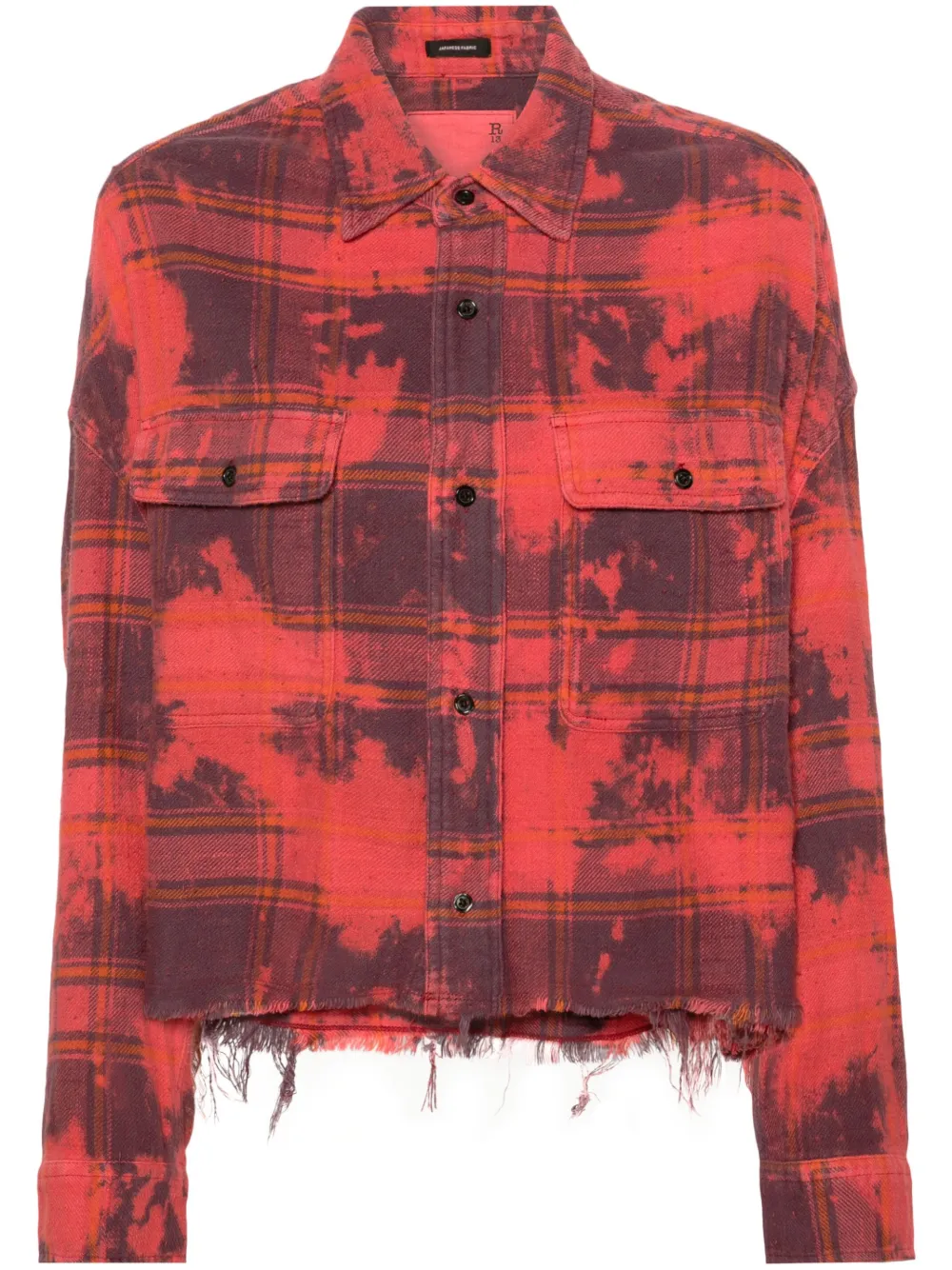 Plaid-check Cropped Shirt