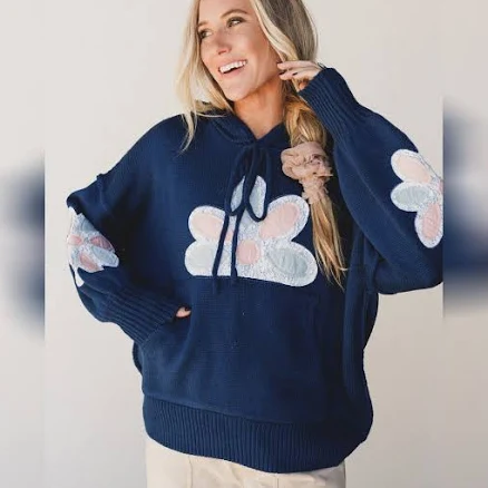 Three Bird Nest Women's Blossom Wash Patchwork Hoodie