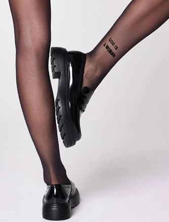 Saint Sass God Is A Woman Ankle Tights