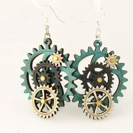 Kinetic Gear Earrings