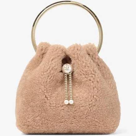Jimmy Choo Bon Bon Shearling Bucket Bag
