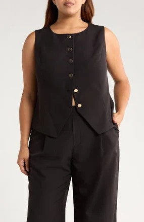 Gemma Jane Hammered Button-Up Vest