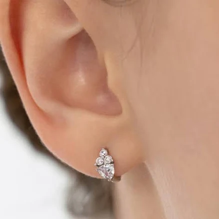 TATIANA Dewy Blossom Hoop Earrings