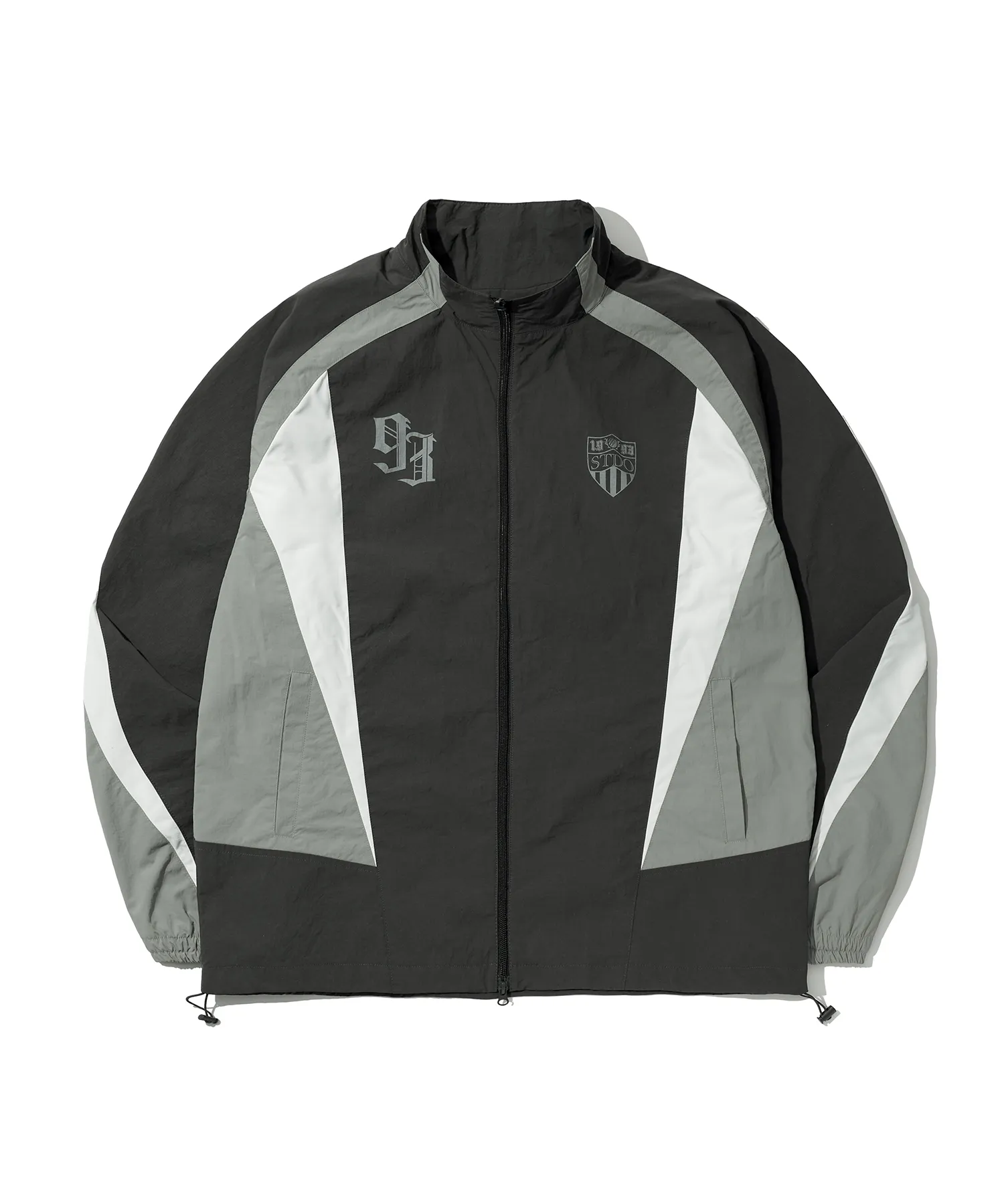 Color Block 93 Sporty Zip-Up Jacket_Charcoal