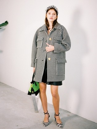 Matilda Wool Check Coat
