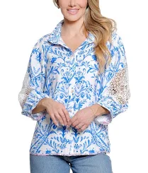 John Mark Women's Paisley Wire Collar BlouseJohn Mark Women's Paisley Wire Collar Blouse