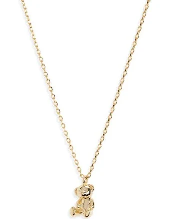 Estella Bartlett Women's Teddy Bear Pendant Necklace