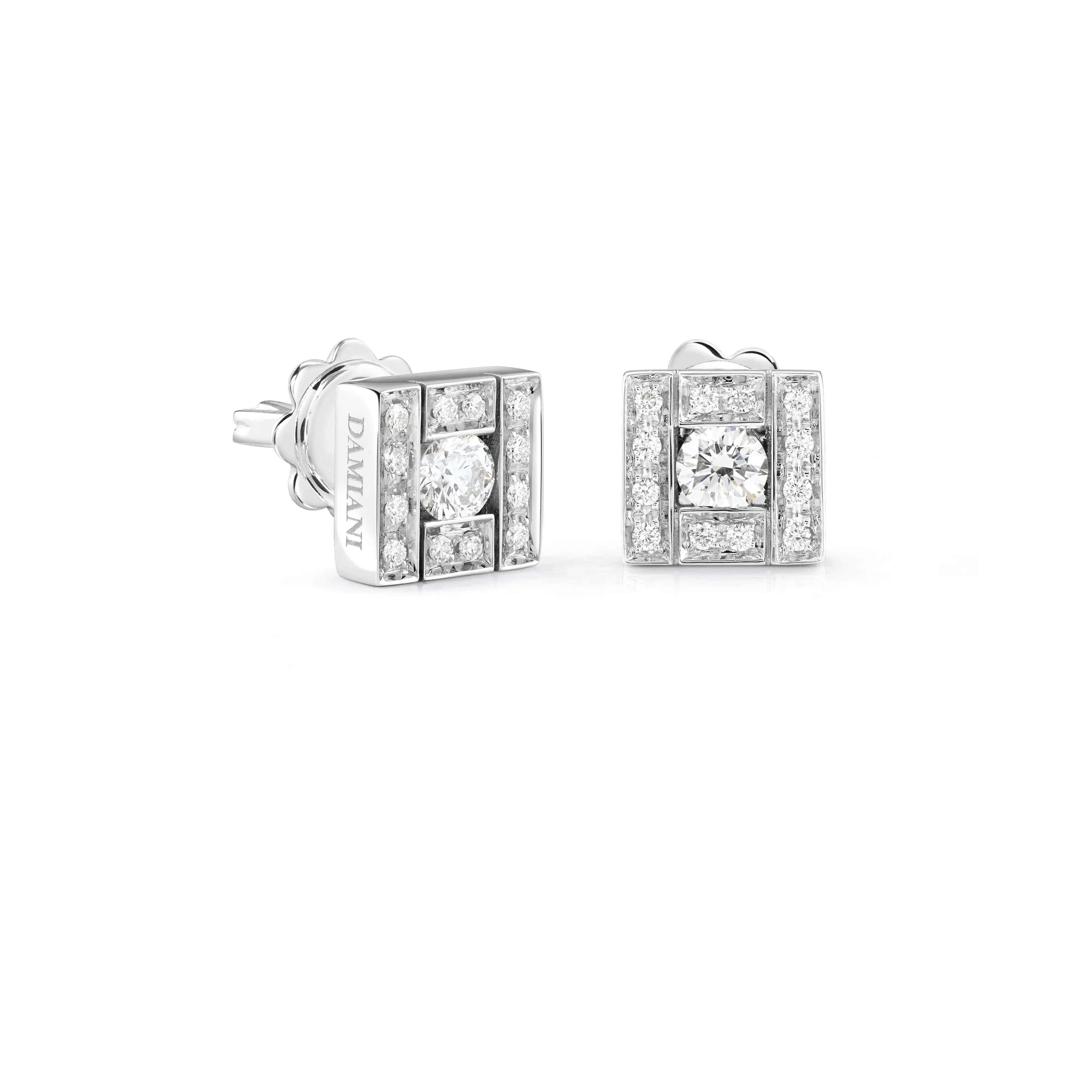 White gold and diamonds earrings