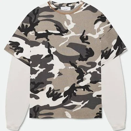 CAMO DOUBLE-LAYERED TEE