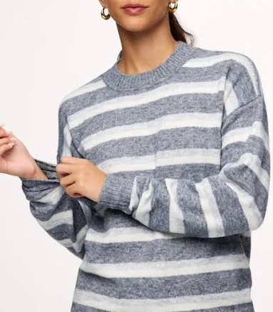 Nuuds Women's Cozy Knit Striped Sweater