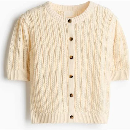 H&M Women's Pointelle-knit Cardigan