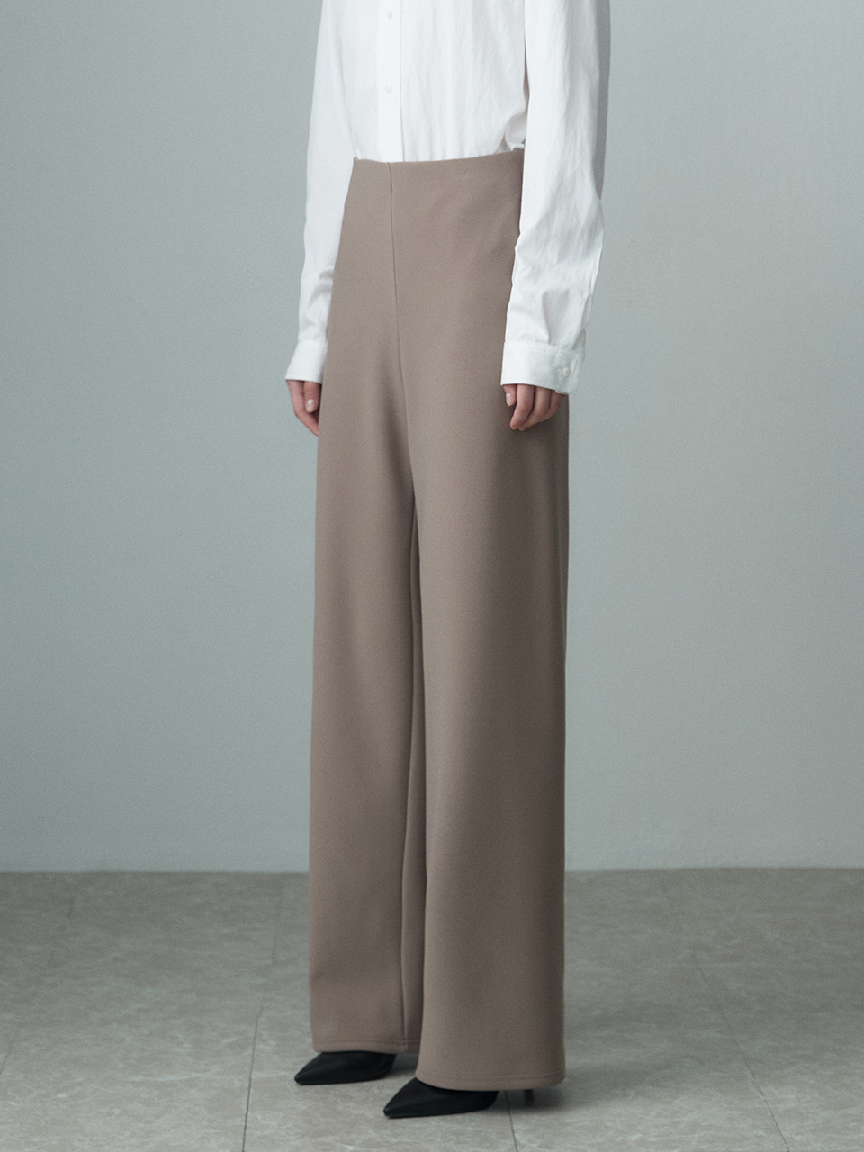 Elasticated Waist Straight Leg Trousers