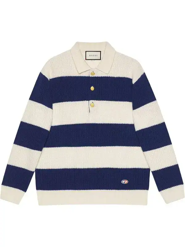 GG Patch Knitted Polo Shirt