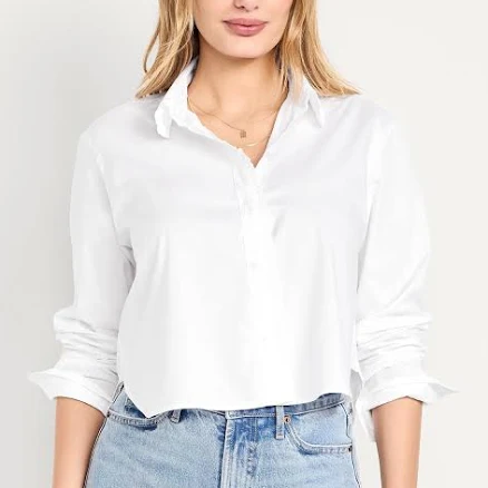 Old Navy Women's Cropped Button-Down Shirt