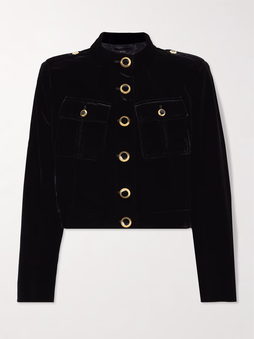 Belted Cotton-velvet Jacket