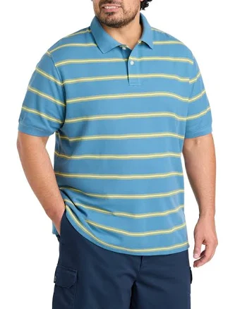 Harbor Bay Men's Big & Tall Multi-Stripe Polo Shirt