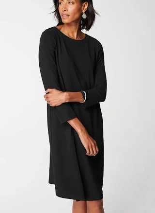 J.Jill Women's Wearever Knit Pleat-Back Dress