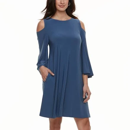 Women's Nina Leonard Cold Shoulder Sleeve Dress