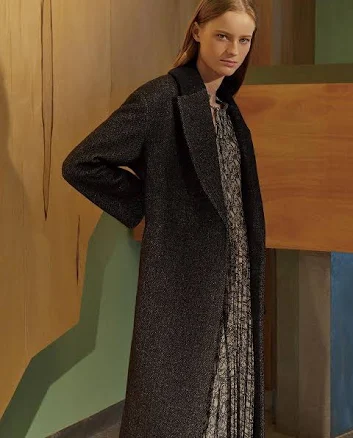 RE RHEE Oversized Herringbone Coat