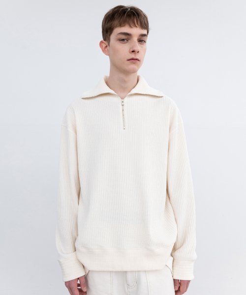 Bold Rib Half Zip-Up