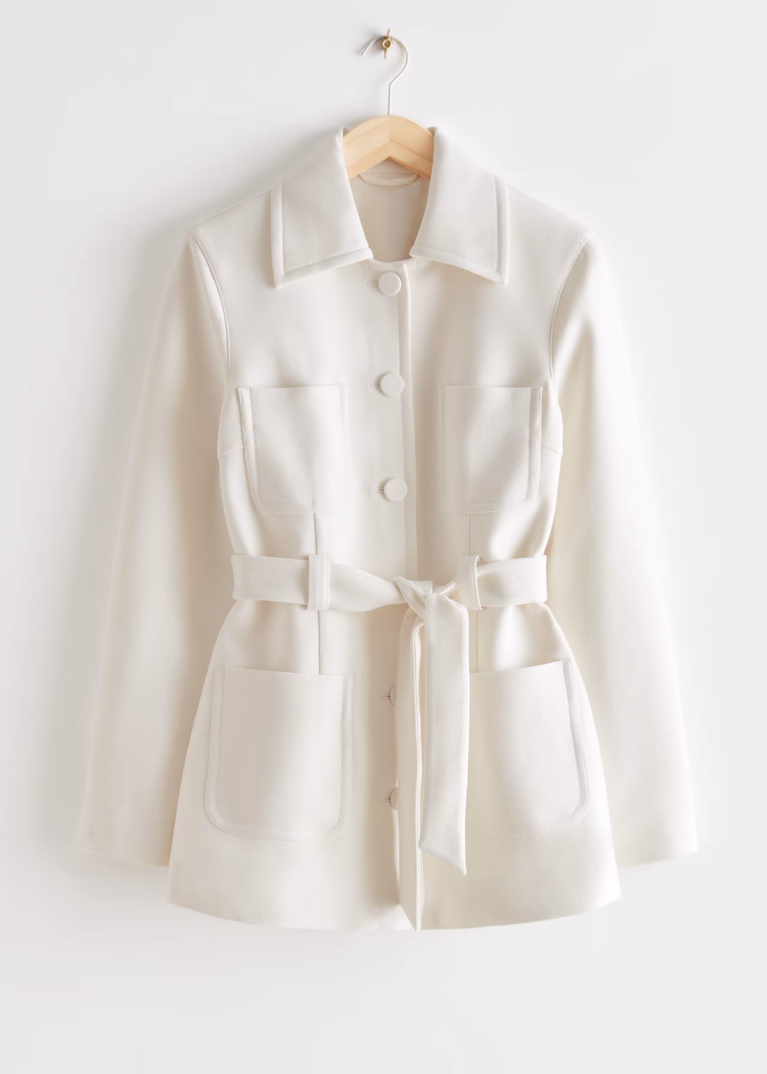 Belted Patch Pocket Jacket