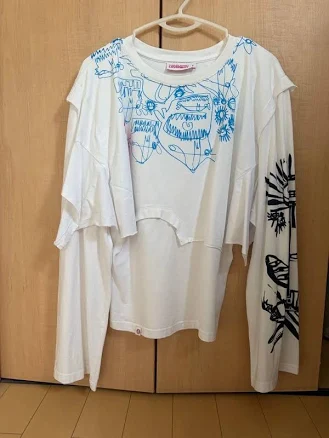 Charles Jeffrey Loverboy M T-shirt White Print Logo Unisex
