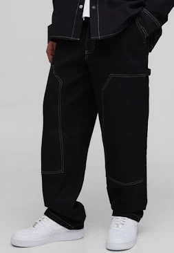 boohooMAN Men's Relaxed Fit Carpenter Trousers
