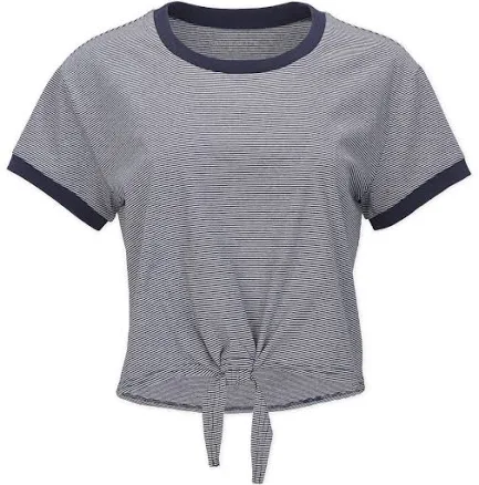 Boxercraft Women's Striped Tie Front T-Shirt
