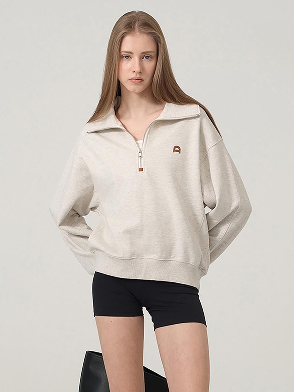 Logo Half Zip-Up Sweatshirt