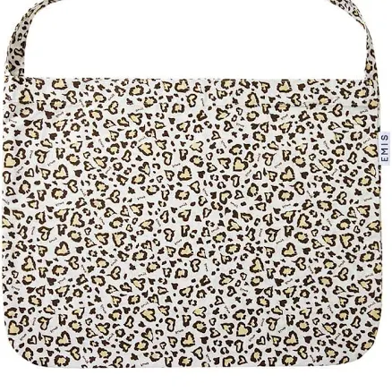 "EMIS LOGO LEOPARD ECO BAG [IVORY]" by W Concept