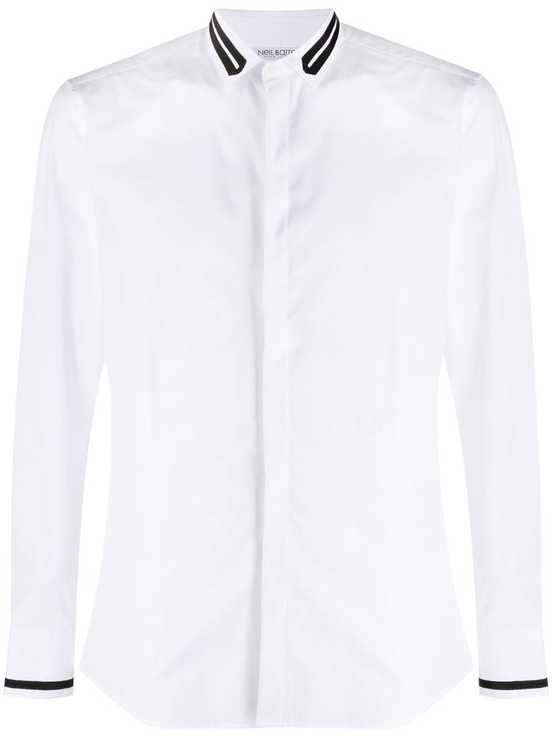 Tape Collar Tuxedo Shirt
