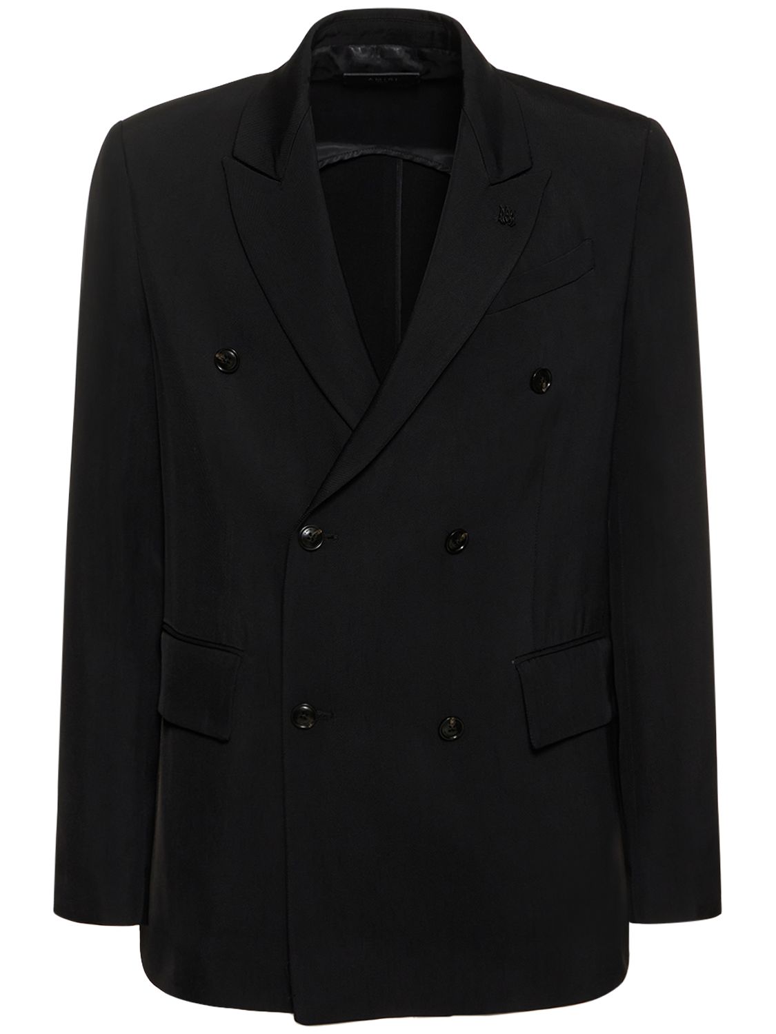 Relaxed Viscose Blazer In Black