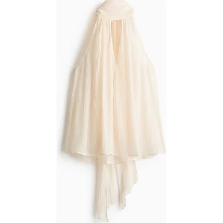 H&M Women's Scarf-Collar Chiffon Top