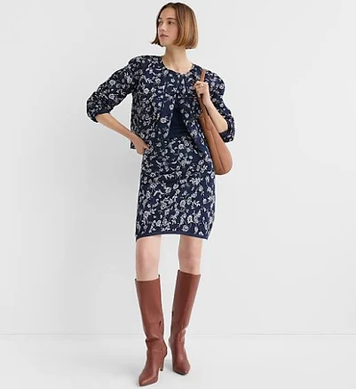 Loft Women's Floral Quilted Mini Skirt