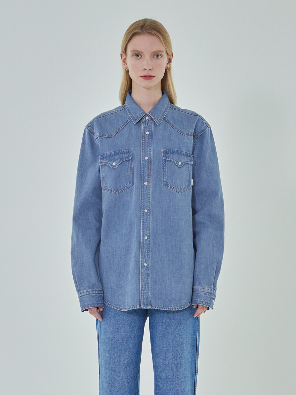 Regular Denim Shirt (Blue)
