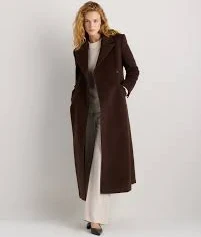 Wool Cashmere Tailored Long Coat
