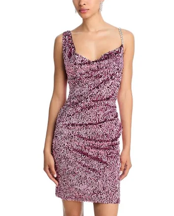 Crystal Strap Embellished Mini Dress