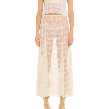 Collina Strada butter yellow pamela skirt