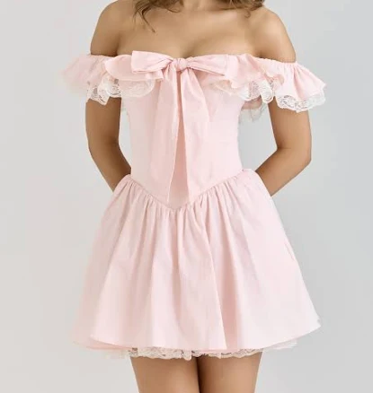 House Of Cb Womens Jaide Off the Shoulder Minidress